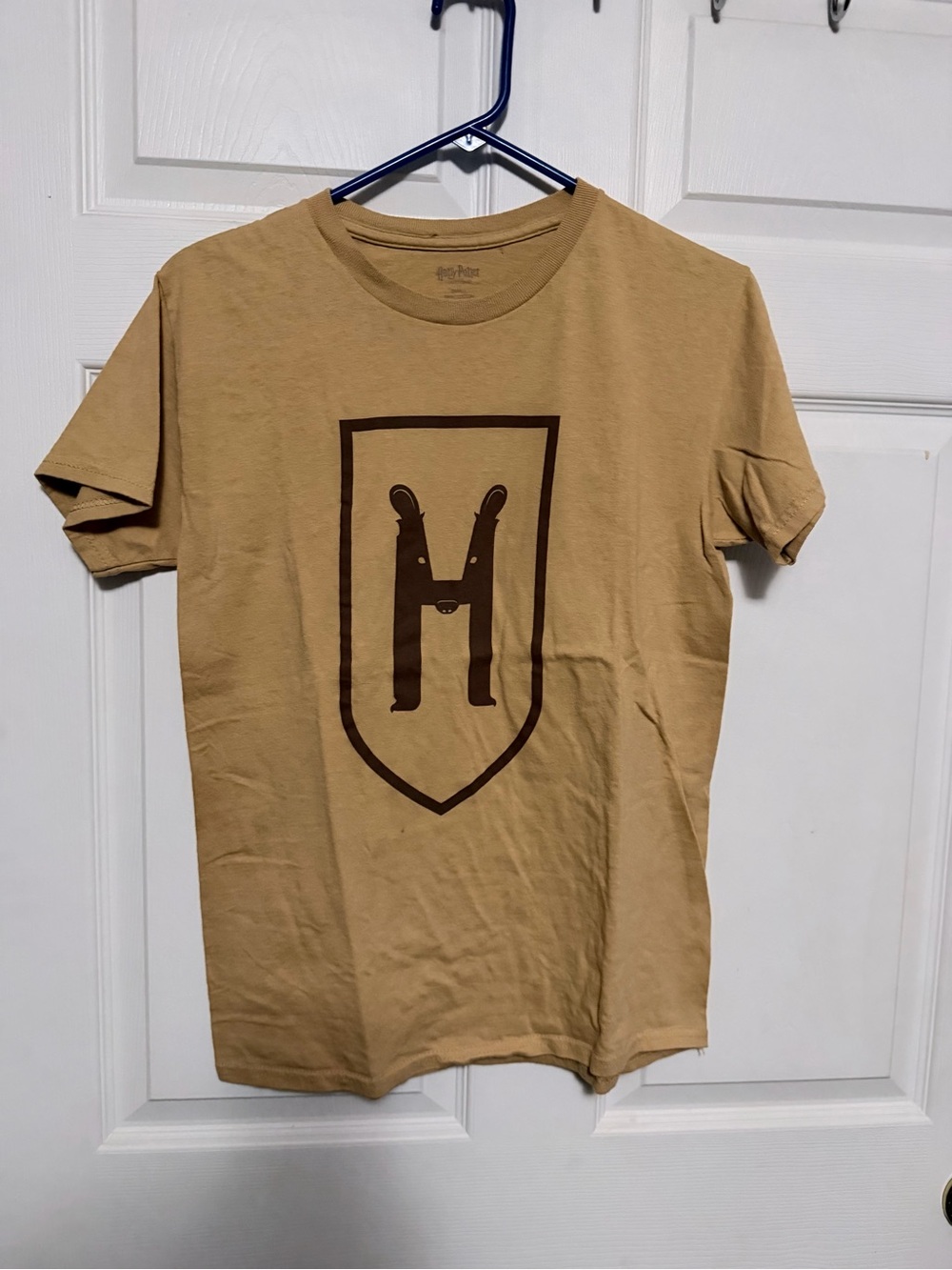 Women’s  Tan Graphic Tee with Shield Logo